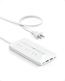 Anker USB Power Strip (10-in-1, 20W) (電源タップ 6個口 延長コード 1.5m USBタップ AC差込口/USB-C/USB-A)【PSE技術基準適合/USB Power Delivery対応 】MacBook PD対応 Windows PC iPad iPhone Galaxy Android スマートフォン ノートPC 各種 その他機器対応