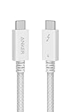 Anker Prime USB-C & USB-C ケーブル Thunderbolt 4 (240W, 40Gbps) 1.0m ホワイト 8K映像出力, 40Gbps超高速データ転送, 240W急速充電対応 iPhone 16 / 15 MacBook Air Pro iPad Pro/Air 他対応