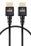 エレコム HDMI ケーブル 1m 細い ウルトラハイスピード 4K(120Hz) 8K(60Hz) 【Ultra High Speed HDMI Cable認証品】 48Gbps 超高速 テレビ・パソコン・ゲーム機などに 7680×4320 eARC 黒 ECDH-HD21ES10BK